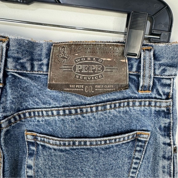 Vintage Retro Pepe Cuffed High Rise Mom Jeans Denim y2k trendy - Picture 4 of 5